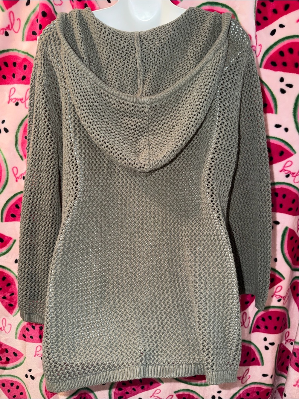 💚 Roxy Open Knit Hooded Sweater - Picture 5 of 7